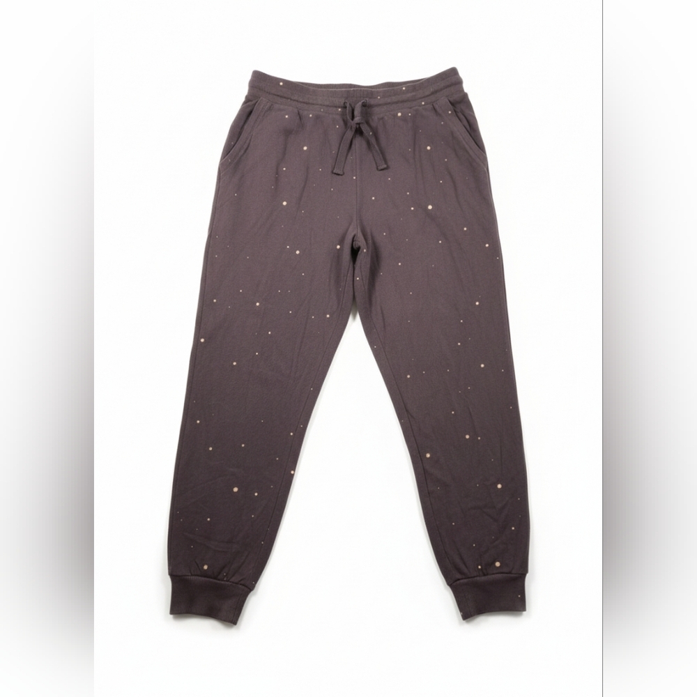 Peloton Rose Gold Speckled Athleisure Jogger Sweatpants L Metallic Paint‎ Drip